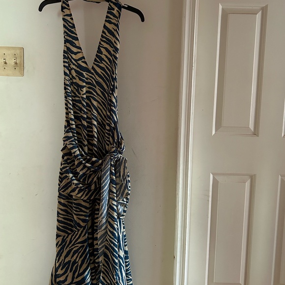 Gorgeous barely worn zebra print halter dress - Picture 3 of 5